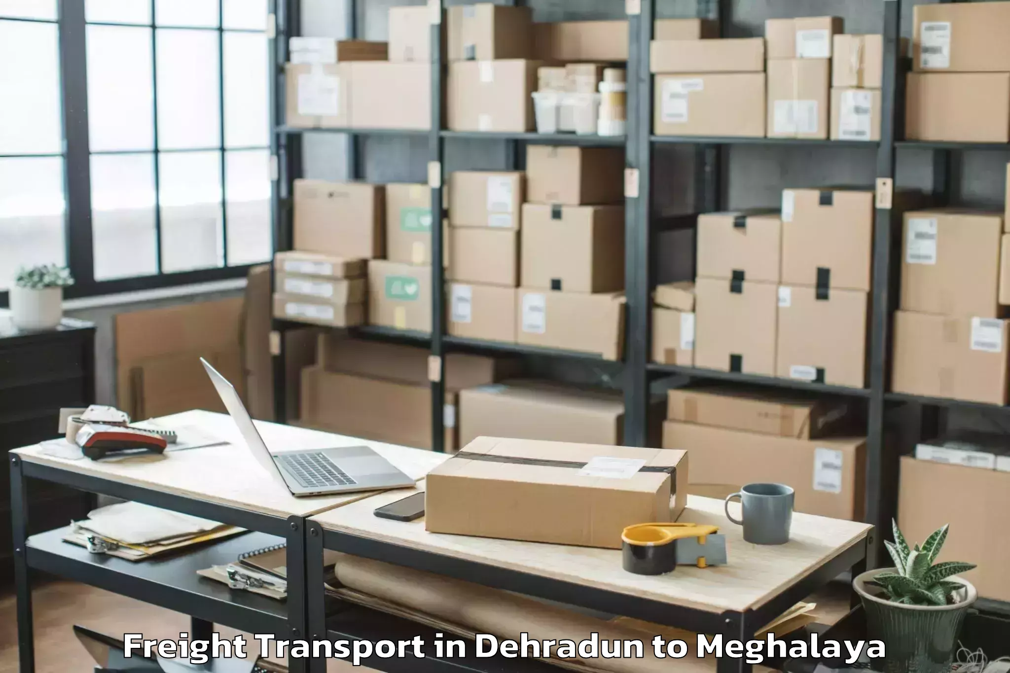 Top Dehradun to Mawkynrew Freight Transport Available